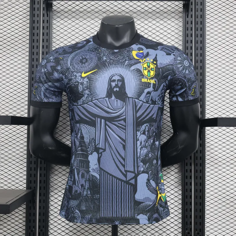 2024 Brazil Christ the Redeemer Special Kit Player Version Shirt Football - Image 9