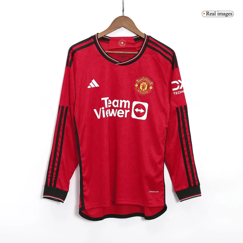 23-24 Manchester United Home Long Sleeve Jersey - Image 3