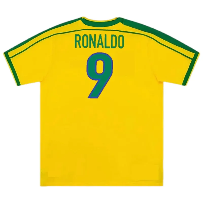 Brazil Retro Jersey Home World Cup 1998 - Image 4