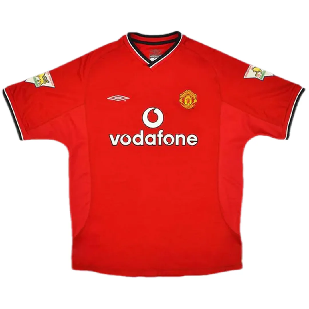 2000/02 Manchester United BECKHAM #7 Retro Jersey Home - Image 5