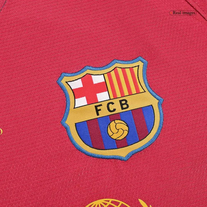 2008/09 Barcelona UCL Final Retro Home Long Sleeve Jersey - Image 4