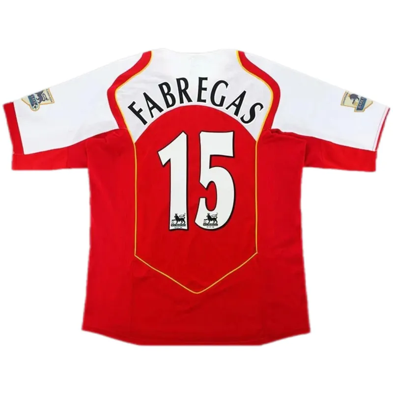 04-05 Arsenal Henry #14 FABREGAS #15 Pires #7 Bergkamp #10 Retro Jersey Home Replica - Image 7