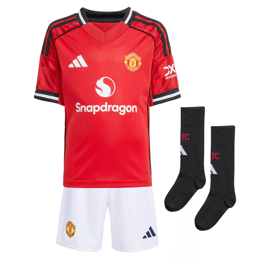 Kids Manchester United Home Soccer Kits 25-26 (Jersey+Shorts+Socks) - Image 2