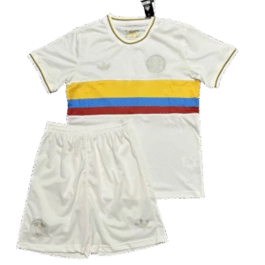 Colombia 24-25 Nation 100th Anniversary Special Edition Kids Kits White Jersey