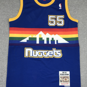 Nuggets No. 55 Mutombo blue