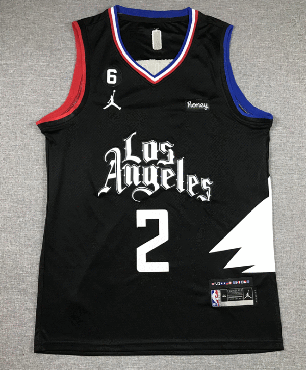 Clippers No. 2 Leonard announcement version black