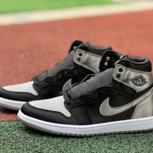 aj1黑银丝绸高帮 Air Jordan 1 High高帮复古篮球鞋
