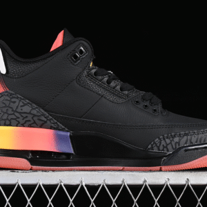 J BALVIN AIR JORDAN 3 RETRO RIO BLACK∕SOLAR FLARE-TOTAL CRI