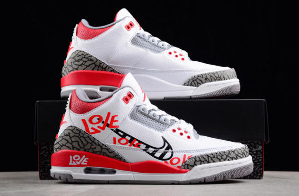 AIR JORDAN 3 RETRO FIRE RED WHITE∕BLACK∕GREY∕RED - Image 13