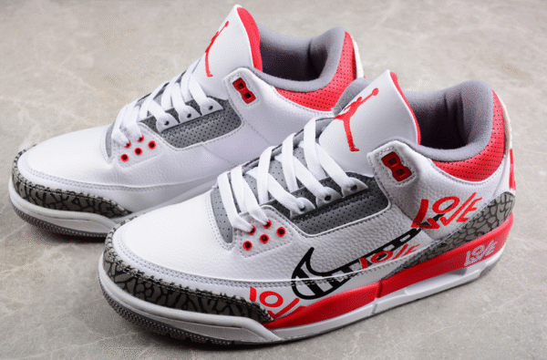 AIR JORDAN 3 RETRO FIRE RED WHITE∕BLACK∕GREY∕RED - Image 8