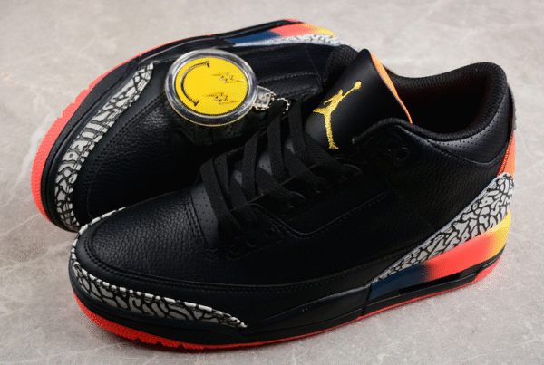 AIR JORDAN AJ3 RETRO BLACK∕GREY∕ORANGE∕YELLOW - Image 11