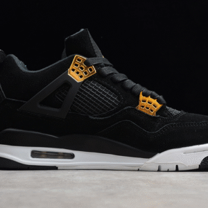 AIR JORDAN 4 RETRO ROYALTY BLACK∕METALLIC GOLD-WHITE