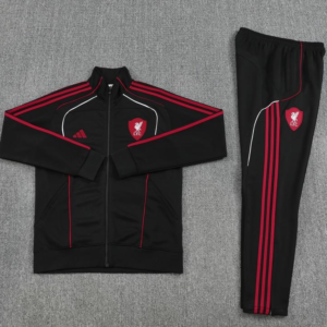 25/26 Liverpool FC Black Full zipper Jacket Tracksuit+ long pants