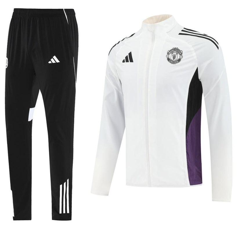 25/26 Manchester United Purple S-2XL Half Zipper Jacket+Long Pants - Image 2