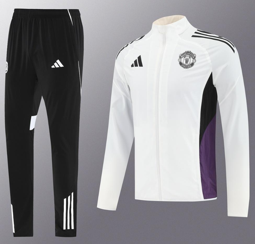 25/26 Manchester United Purple S-2XL Half Zipper Jacket+Long Pants - Image 10