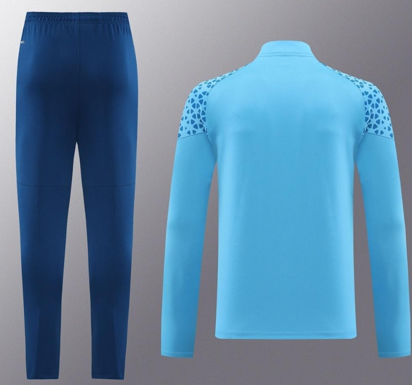 25/26 Manchester City Sky Blue Half Zipper Jacket+Long Pants - Image 13