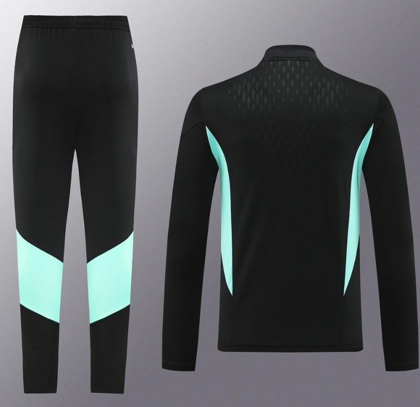 25/26 Manchester United Black Half Zipper Jacket+Long Pants - Image 11