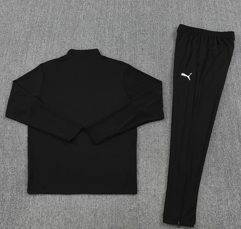 25/26 Manchester City Black Half Zipper Jacket+Long Pants - Image 9