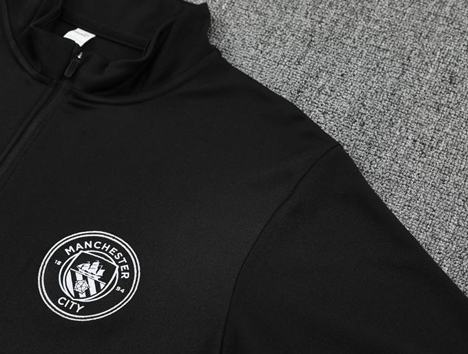 25/26 Manchester City Black Half Zipper Jacket+Long Pants - Image 6