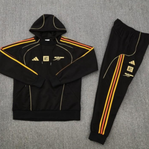 25/26 Arsenal Black Full Zipper Jacket + Long Pants
