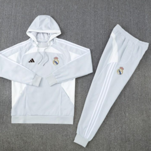 25/26 Real Madrid Hoodie Full Zipper Jacket + Long Pants