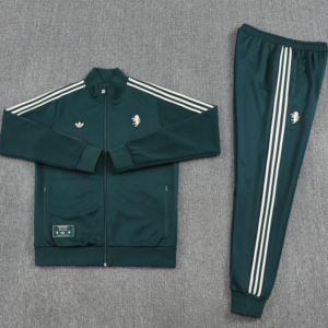 25/26 Juventus Retro Dark Green Full zipper Jacket Tracksuit+ long pants
