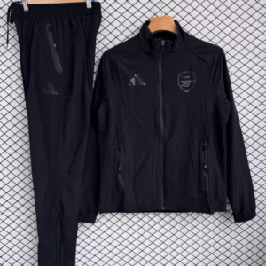 25/26 Arsenal Black Full zipper Jacket Tracksuit+ long pants
