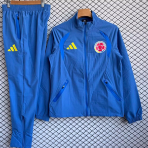 25/26 Colombia National Team Blue Full zipper Jacket Tracksuit+ long pants