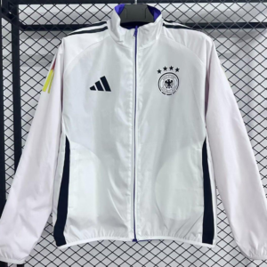 2026 Germany White Full Zipper Windbreaker