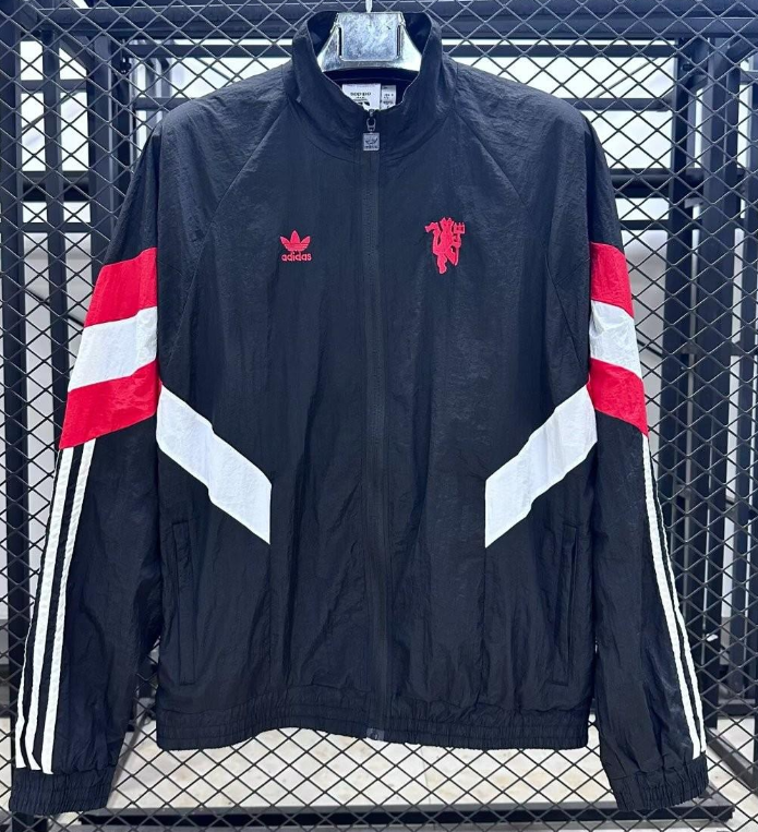 25/26 Manchester United Navy Full Zipper Windbreaker