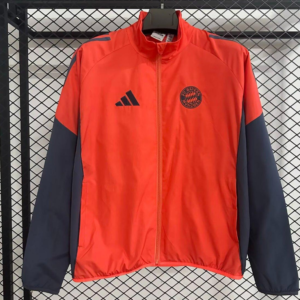 25/26 Bayern Munich Orange Full Zipper Windbreaker