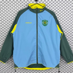 Retro 02/03 Sporting Lisbon Green Full Zipper Windbreaker
