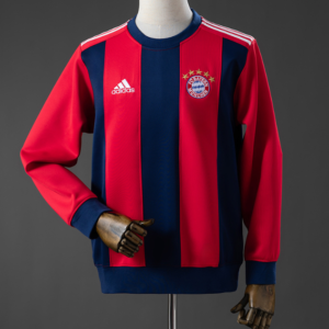 25/26 Bayern Munich Long-sleeved Sweatshirt - Red & Cyan