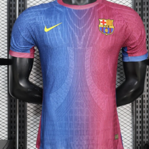 Player Version 25/26 FC Barcelona Blue & Burgundy with Geometric Gradient Pattern Jersey