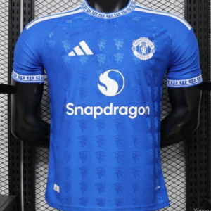 Player Version 26/27 Manchester United Blue with All-Over Devil Jacquard Pattern Jersey