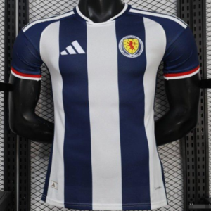 Player Version 2027 Scotland Away White/Navy Vertical Stripes Jersey