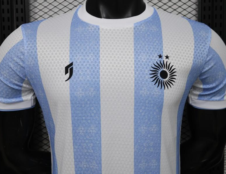Player Version 2027 Argentina Home White & Light Blue Stripe Maradona Tribute Jersey - Image 6