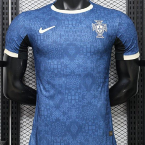 Player Version 2027 Portugal Away Blue with Jacquard Pattern Jersey