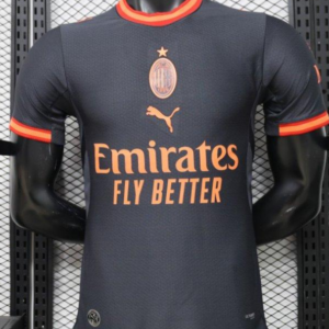 Player Version 26/27 AC Milan Away Navy Blue with Copper Orange Accents Jersey