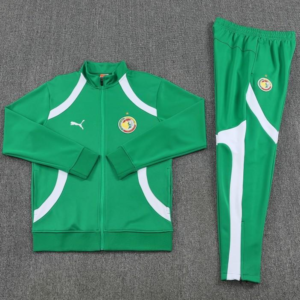 26/27 Senegal Green & White Full Zipper Jacket Tracksuit + Long Pants