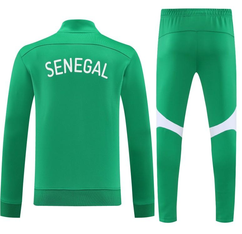 26/27 Senegal Green & White Full Zipper Jacket Tracksuit + Long Pants - Image 6