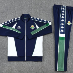 26/27 Real Betis x Kappa Navy Blue Full Zipper Jacket Tracksuit + Long Pants