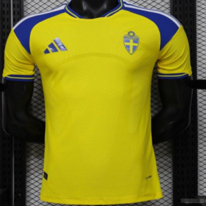 Player Version 2026 Sweden Yellow with Blue Panel Home Jersey