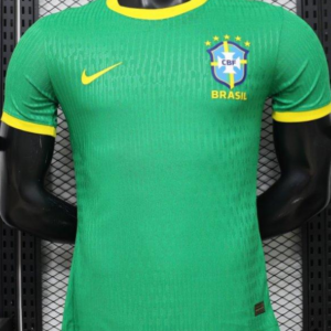 Player Version 2026 Brazil Green with Wave Texture Away Jersey