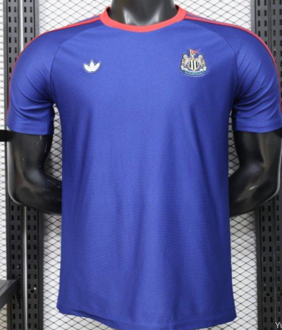 Player Version 26/27 Newcastle United Blue 1990 Vintage Remake Short Sleeve Away Jersey