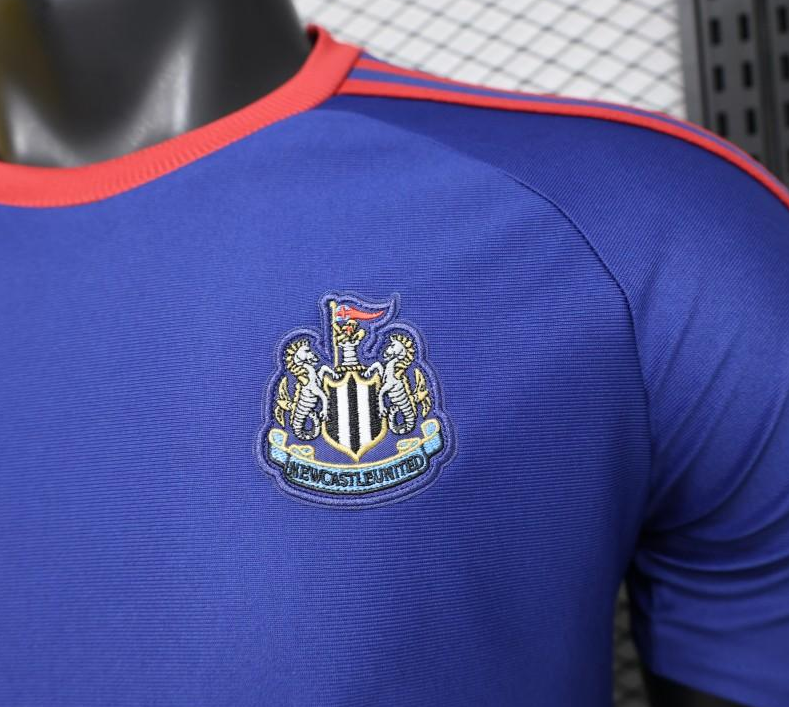 Player Version 26/27 Newcastle United Blue 1990 Vintage Remake Short Sleeve Away Jersey - Image 6
