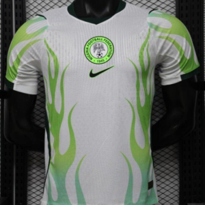 Player Version 2026 Nigeria White with Green Flame Away Jersey