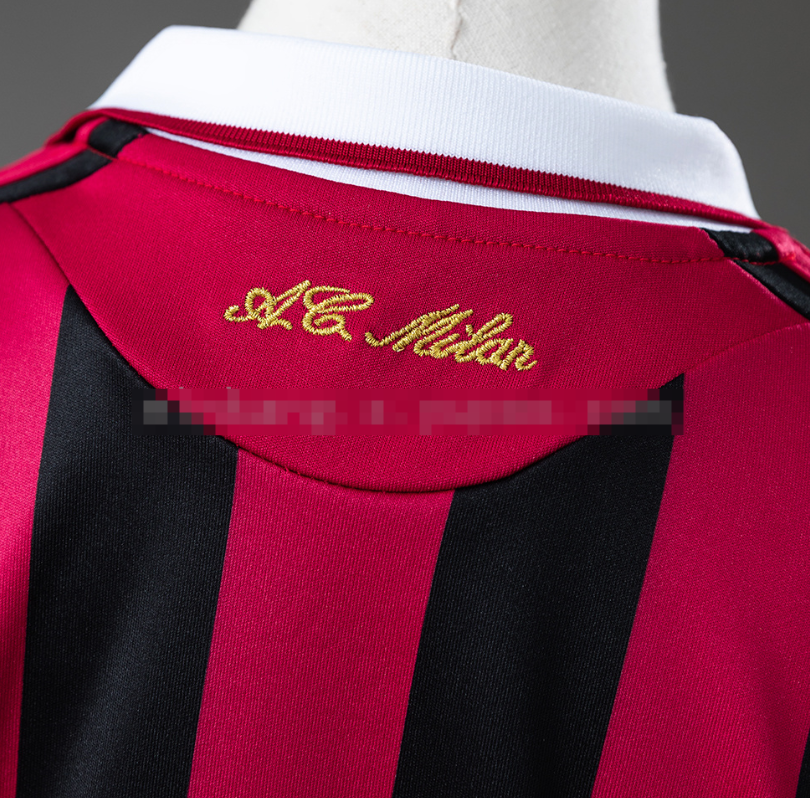 AC Milan 09/10 Home Retro Kids Kit Jersey - Image 4