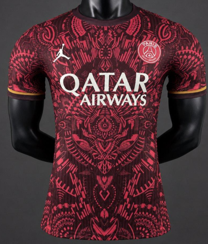 Player Version 26/27 Paris Saint-Germain Dark Red with Tribal Pattern Special Edition Jersey