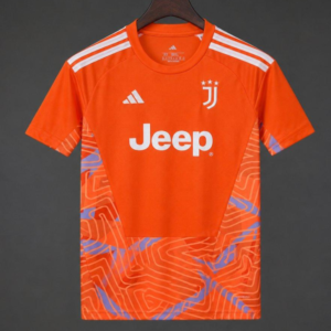 26/27 Juventus Orange with Abstract Maze Pattern Goalkeeper Jersey Set